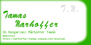 tamas marhoffer business card